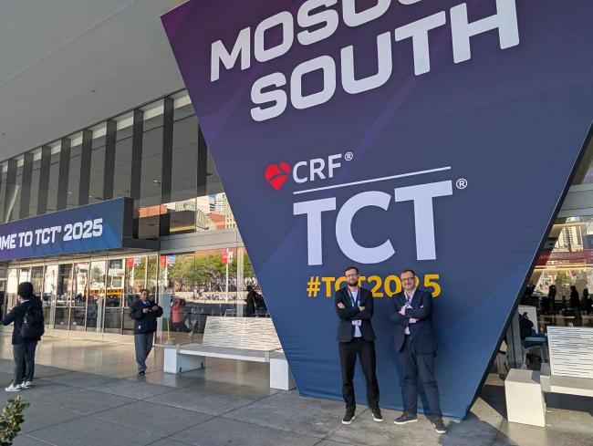 Prof. Bartłomiej Guzik i Maciej Wierzbowski na kongresie TCT2025 w San Francisco