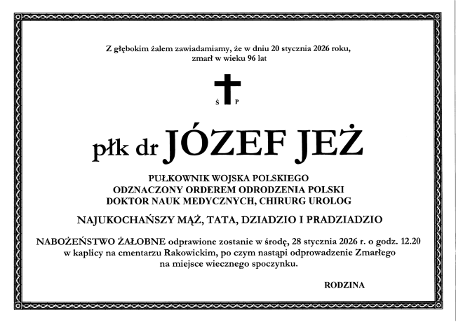 płk. dr J&oacute;zef Jeż