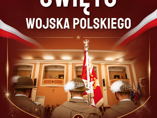 Zaproszenie na uroczystą zbiórkę z okazji Święta Wojska Polskiego